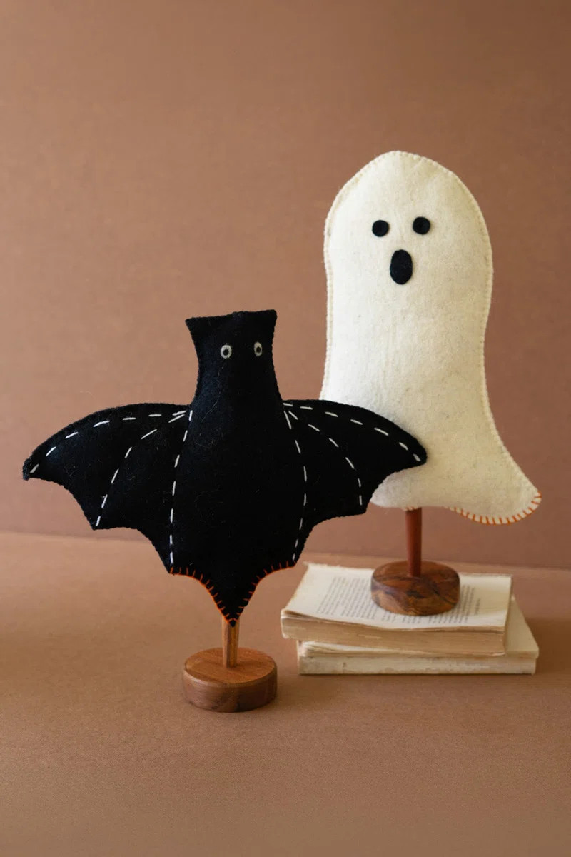 Felt Halloween Bat on Base – 9.5" Tall Standing Decor | Wayfair North America
