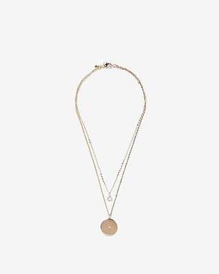 Express Womens Engraved Star Charm Layered Necklace Gold Women's  Gold | Express