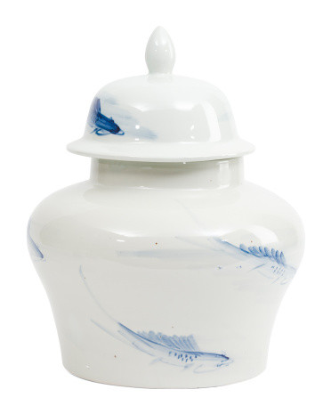 14x18 Koi Ginger Jar With Lid | TJ Maxx