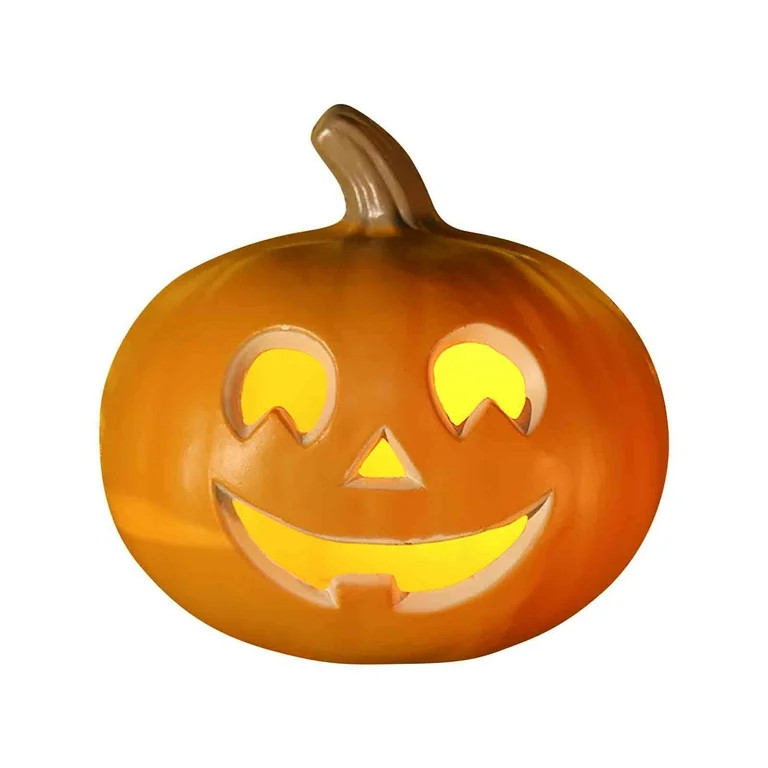 TOPRenddon Plastic Jack O Lantern Pumpkins Halloween Light up Pumpkin Outdoor Indoor Battery Oper... | Walmart (US)