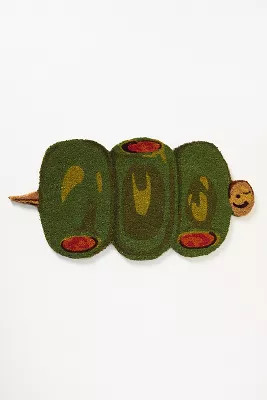 Olive-Shaped Coir Printed Doormat | Anthropologie (US)