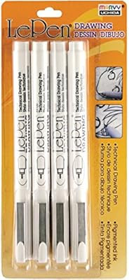 UCHIDA LePen Technical Drawing Set 4/Pkg Art Supplies, Black | Amazon (US)