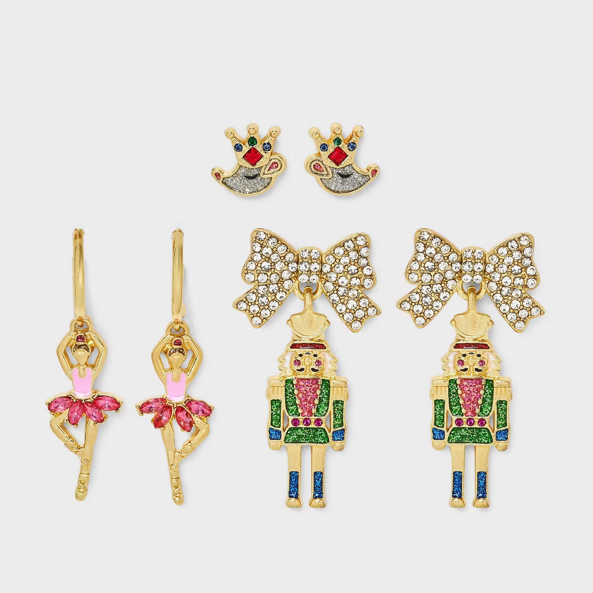 SUGARFIX by BaubleBar Enchanted Evenings Earring Set - Pink/Green/Blue | Target