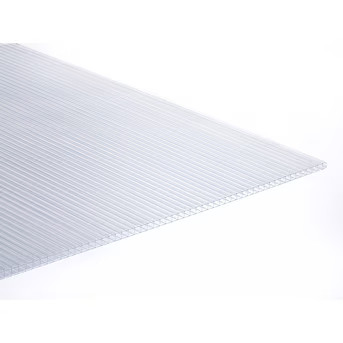 Tuftex TUFTEX Multiwall 3-ft x 8-ft Corrugated Clear Polycarbonate Plastic Roof Panel | Lowe's