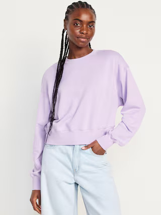 Drop-Shoulder Crop Sweatshirt | Old Navy (US)