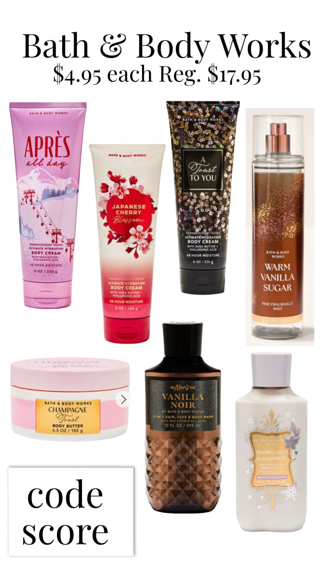 $4.95 self-care items today on Bath & body Works. Retail is $17.95 each.

#LTKSaleAlert