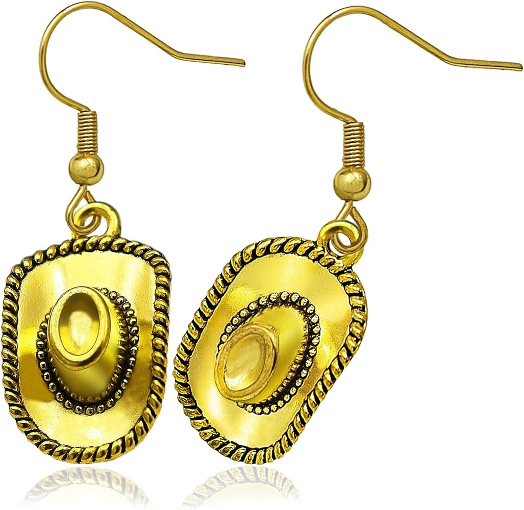 RechicGu Western West Cowgirl Texas Boots Spur Dangle Drop Earrings Rodeo Boho Fancy Dress Costum... | Amazon (US)
