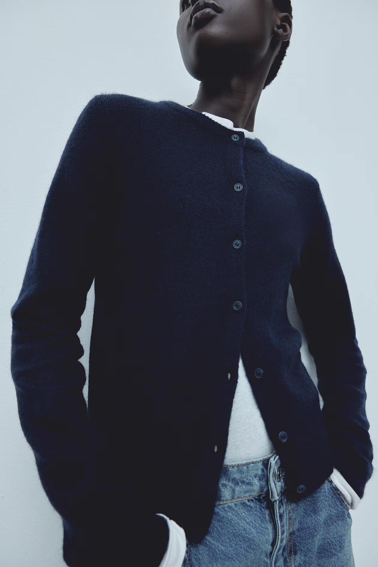 Knit Cardigan - Navy blue - Ladies | H&M US | H&M (US + CA)