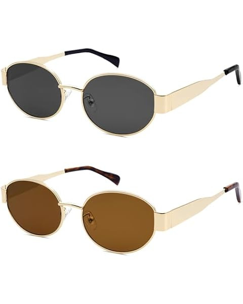 SOJOS Retro Oval Sunglasses for Women Men Trendy Sun Glasses Classic Shades UV400 Protection SJ12... | Amazon (US)