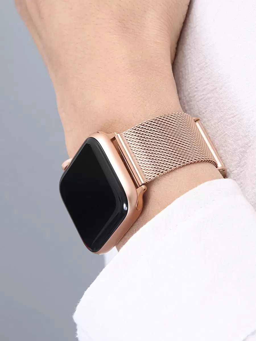 1pc Luxury Stainless Steel Watchband Compatible With Apple Watch Series 10 9 Ultra/SE//8/7/6/5/4/... | SHEIN