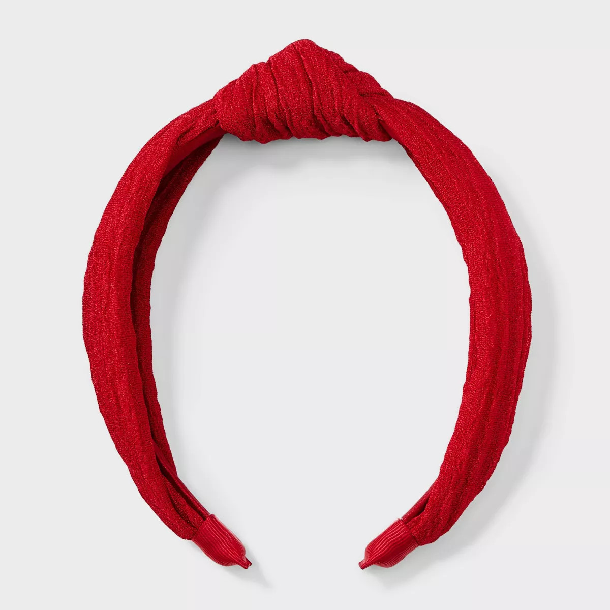 Textured Top Knot Headband - A New Day™ Red: Solid Pattern, Recycled Polyester, Hair Styling, A... | Target