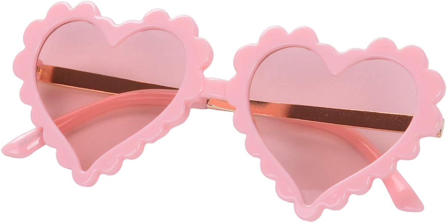Round Flower/Heart Shaped Sunglasses for Kids Toddler Girls Age 2-8 UV Protection Outdoor Beach Sung | Amazon (US)