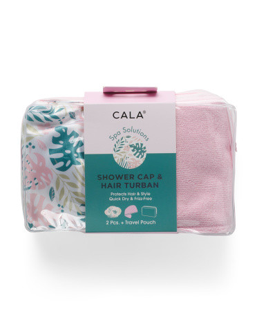 3pc Shower Cap And Hair Drying Turban Set | Beauty Tools | Marshalls | Marshalls
