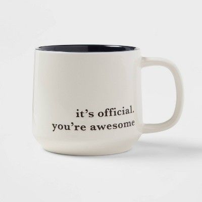 16oz Stoneware You&#39;re Awesome Mug Cream - Threshold&#8482; | Target