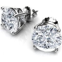 1Ct Diamond Stud Earrings, Gold Studs, 1/2Ct Diamond Stud Earrings, Screw Back Studs | Etsy (US)