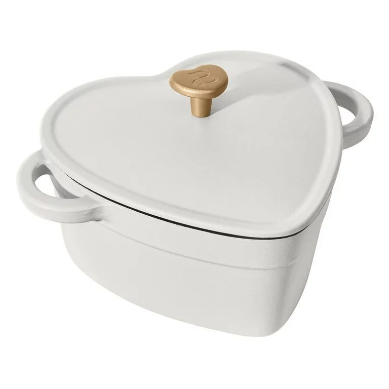 Beautiful 2QT Cast Iron Heart Shaped Dutch Oven, White Icing by Drew Barrymore | Walmart (US)