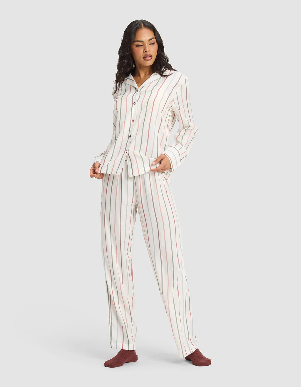 Women's Soft Woven Long Sleeve Pajama Set | Cozy Earth