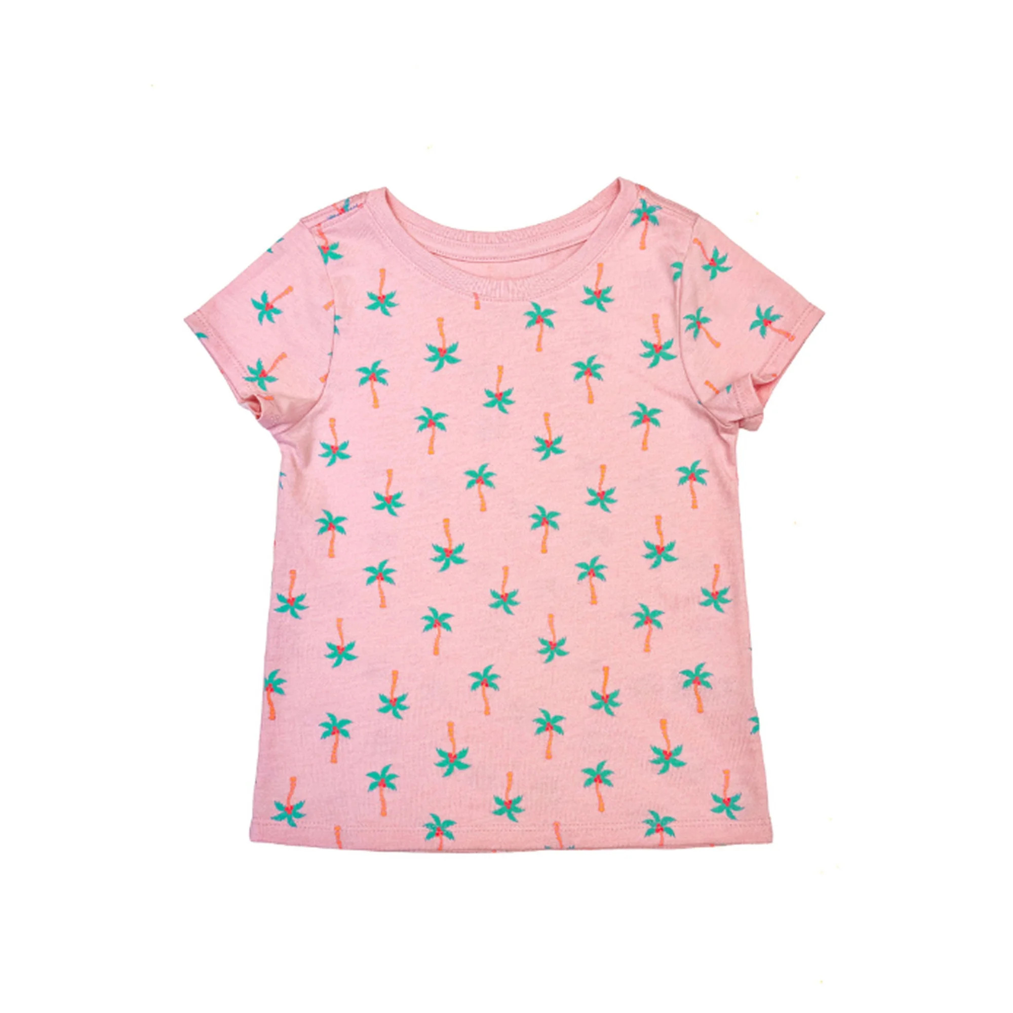 Wonder Nation Toddler Girl Printed Short-Sleeve Tee, Sizes 18M–5T | Walmart (US)