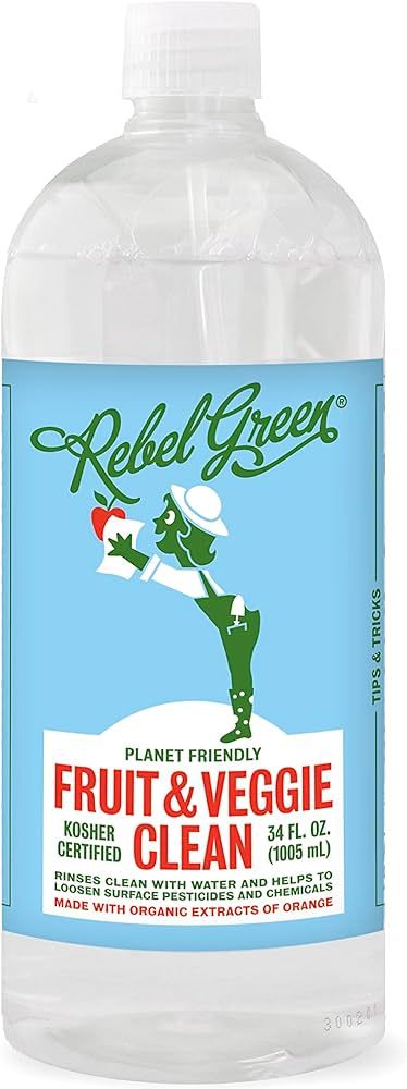 Rebel Green Fruit & Veggie Wash - Natural Produce Wash - Plant-Based Vegetable Wash - Fruit and V... | Amazon (US)