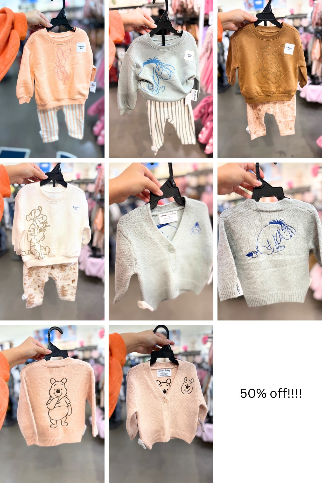 50 % off Winnie the Pooh 😍 #toddler #toddlerclothes #sets #toddlersets #fall #toddlerfallsets #toddlerclothes #clothes #winniethepooh #piglet #tiger #oldnavy #sale #deal #discount 