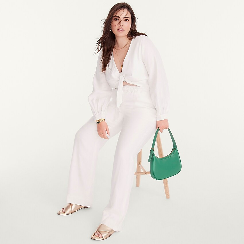 Full-length linen-blend pant | J. Crew US