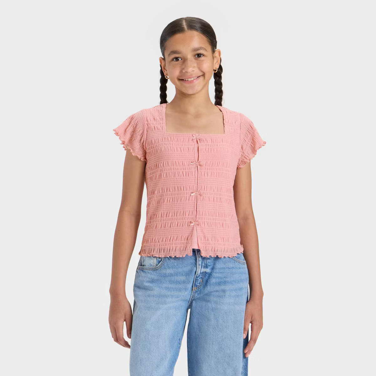 Girls' Bow Front Top - art class™ | Target