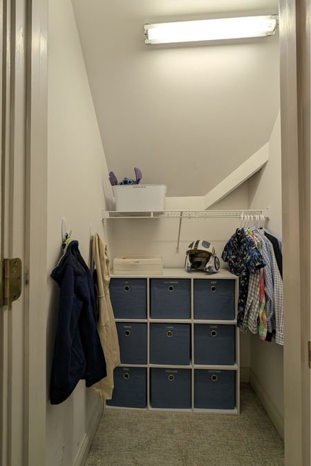 This Paducah, KY closet presented some challenges for us. To start, it belongs to a little boy with limited mobility in one of his hands, making folding and hanging clothes difficult for him to maintain on his own. We wanted to create a space that he could keep tidy without constantly having to ask for help, which is why we significantly paired down his clothes that needed to be hung (mom did an excellent job purging), and purchased a cubby unit with canvas bins that he could easily pull in and out to access his clothes. We labeled the bins to help him remember where everything goes. He was SO excited about his new closet - so much so that he asked his mom if he could keep his Air Jordans (a prized possession) on the shelf in the closet. Linked here are the items we purchased for this closet update!

#LTKkids #LTKfamily #LTKhome