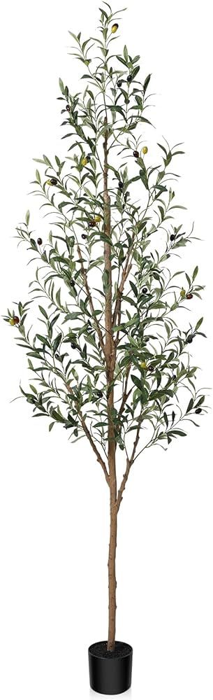 Kazeila Artificial Olive Tree Realistic Fake Silk Tree 7 Feet Tall Faux Plant for Home Decor Indo... | Amazon (US)