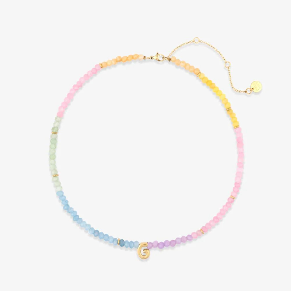 Initial Ombre Stone Bead Choker | Pura Vida Bracelets