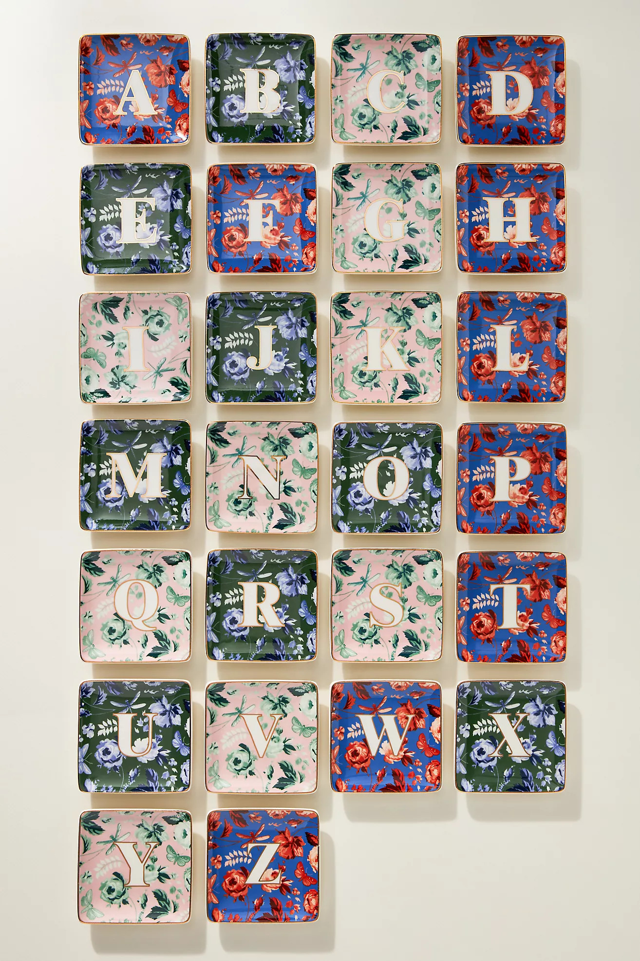 Floral Monogram Trinket Dish | Anthropologie (US)