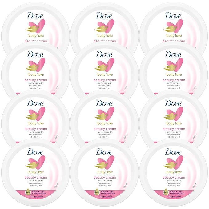 Dove Lotion, Beauty Cream - Light, Fast-Absorbing Face and Body Cream for Normal to Dry Skin, 24-... | Amazon (US)