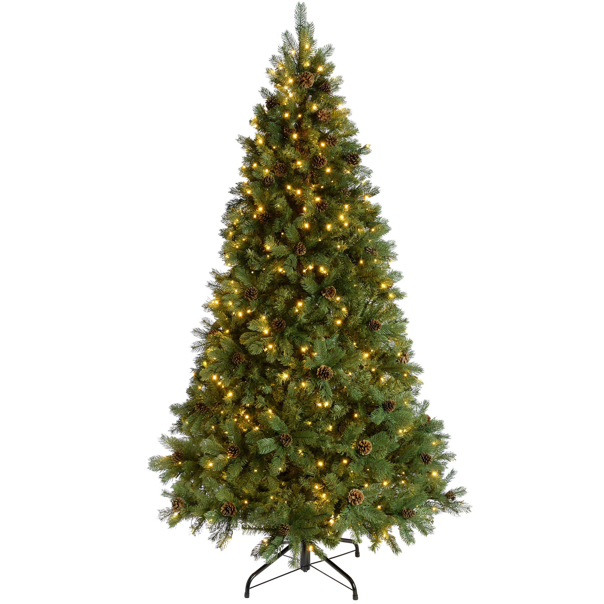 210cm H Lighted Artificial Pine Christmas Tree | Wayfair UK