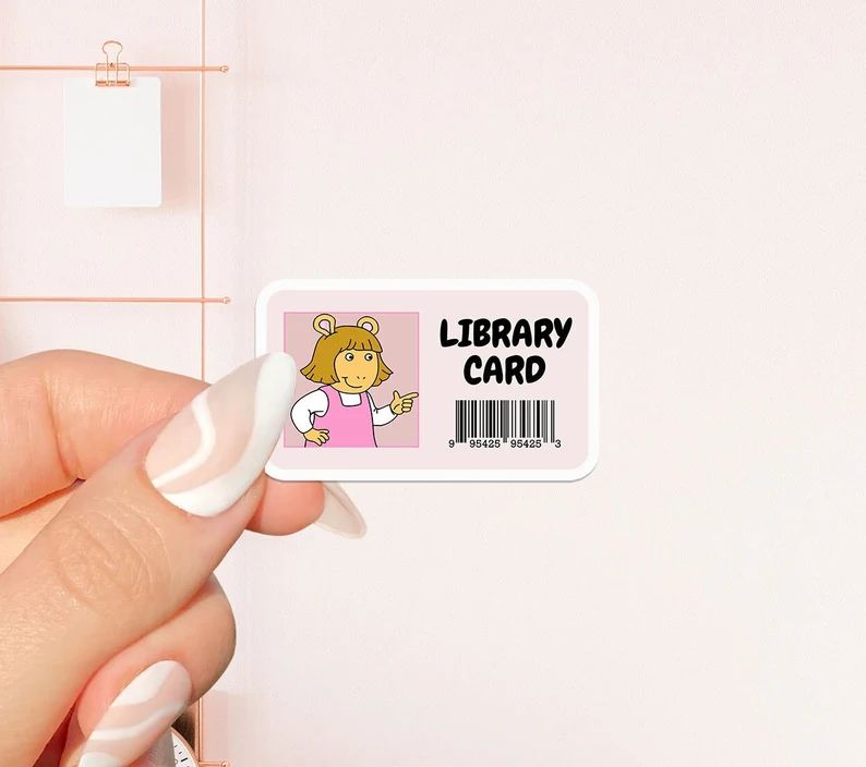 Library Card Sticker, Bookish Sticker, Book Lover Gift, Bookish Merch, Kindle Sticker, Smut Reade... | Etsy (US)