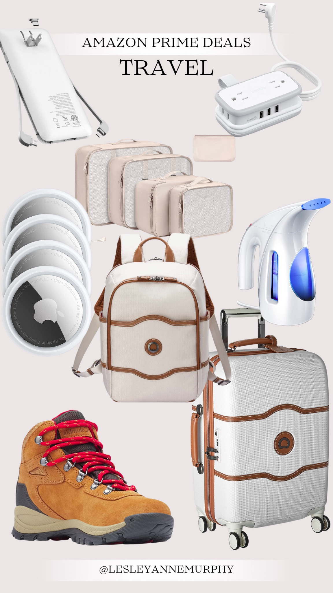 Amazon Prime Day travel deals! My favorite travel steamer, AirTags for lost baggage, and a travel friendly extension cord to keep all the gadgets charged. Plus these tried & true Columbia hiking boots are nearly 50% off! #AmazonPrimeDay2023 #TravelGear

#LTKsalealert #LTKtravel #LTKunder100