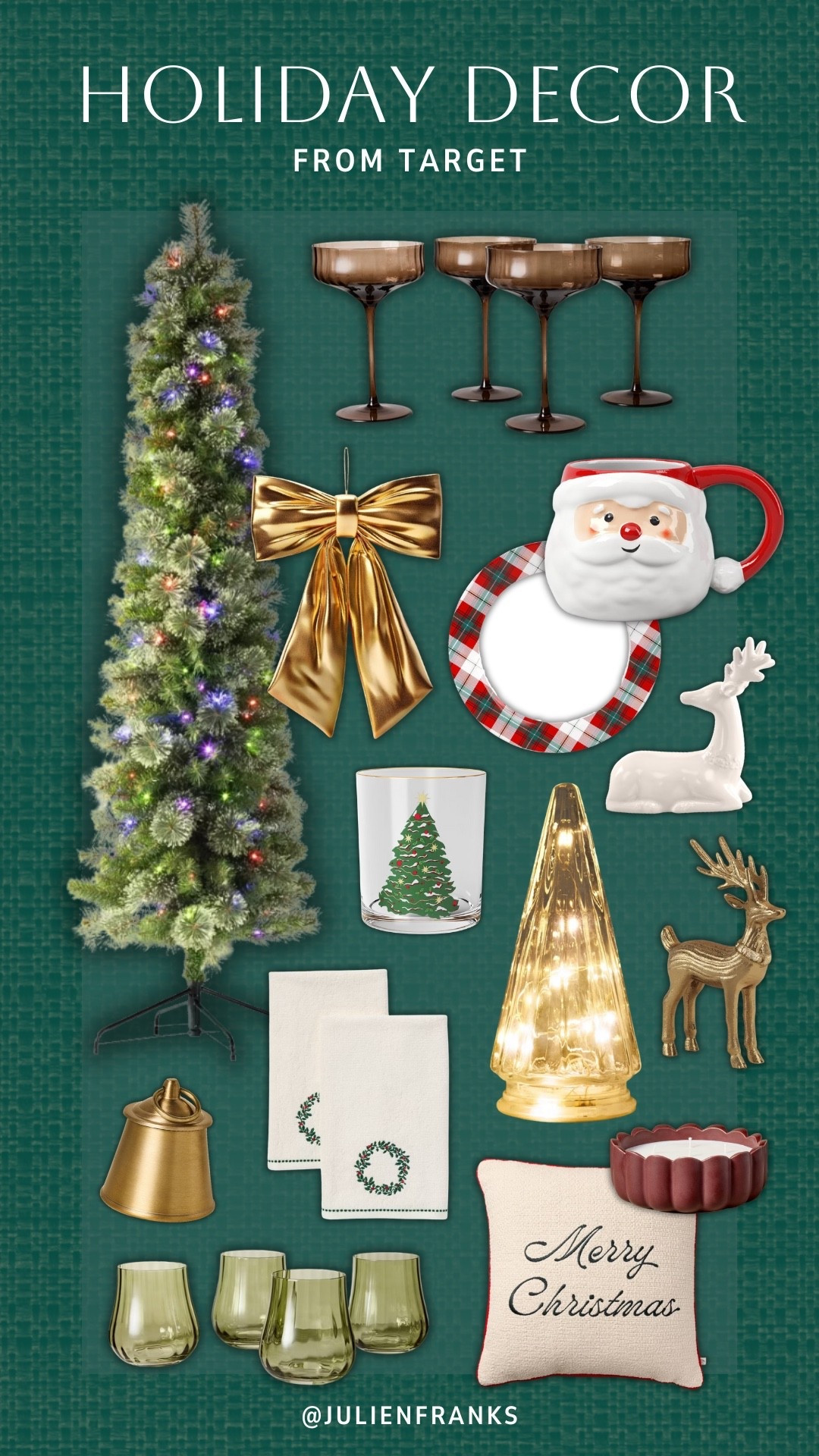 How cute is this holiday decor from Target? Obsessed with these deer statues, the slim Christmas tree is beautiful, and this Santa mug is so fun & festive! ❤️

#targetfinds #holidaydecor #festivefinds #christmasdecor #christmastree #reindeer #santa #dishware #homefinds #targethome

#LTKHoliday #LTKFindsUnder50 #LTKHome