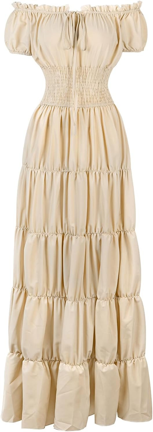 Renaissance Costume Women Medieval Chemise Dress Peasant Tops Irish Under Dress | Amazon (US)