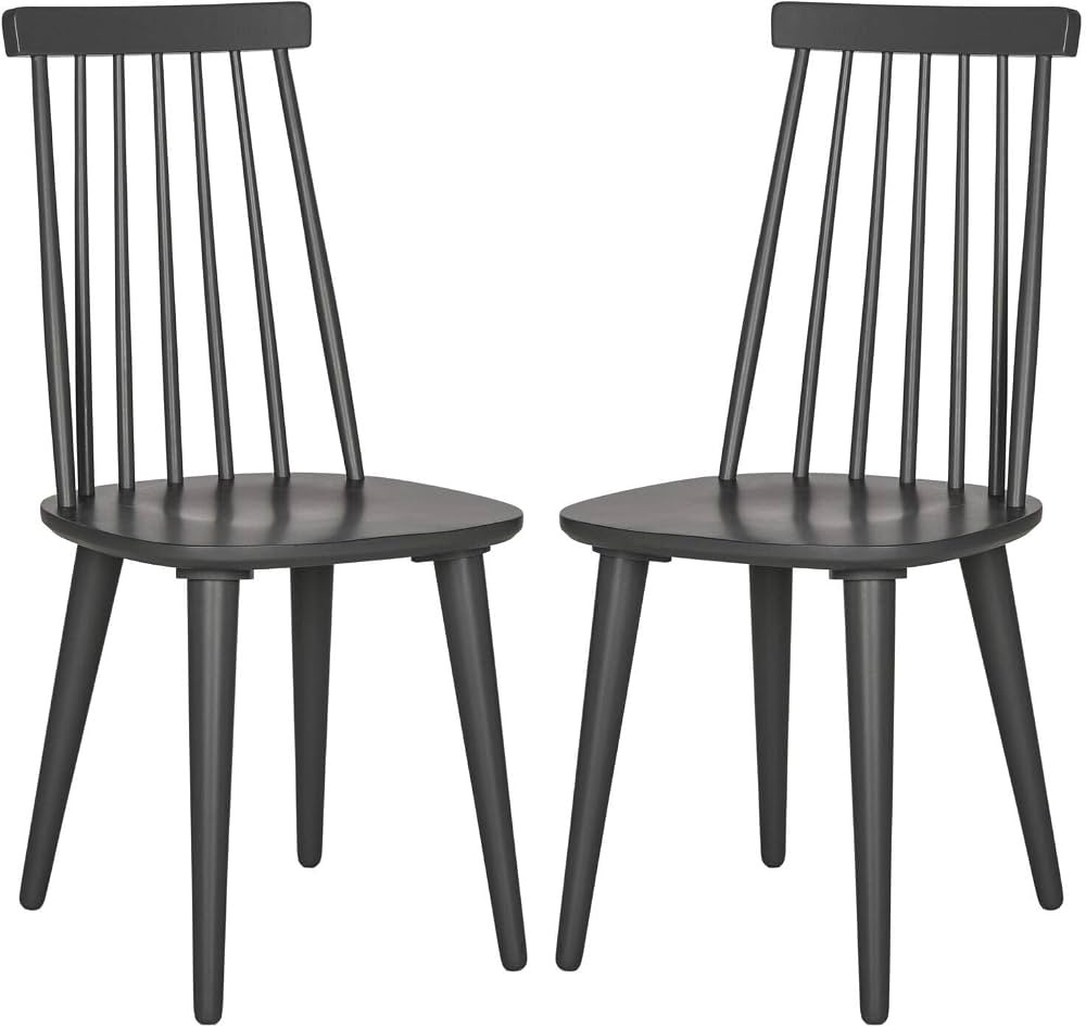 Safavieh American Homes Collection Burris Country Farmhouse Grey Spindle Side Chair , Wood, (Set ... | Amazon (US)