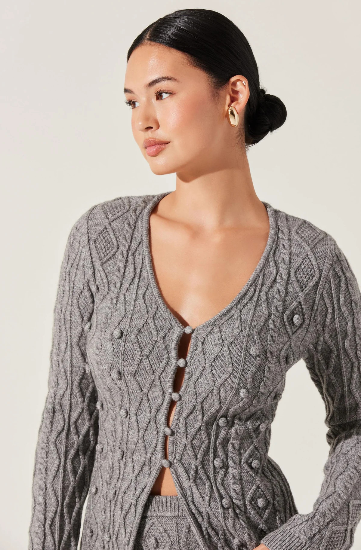 Argyle Knit Cardigan Sweater | ASTR The Label (US)