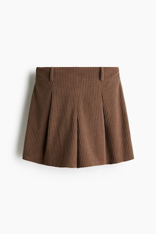 H & M - Pleated Skort - Brown | H&M (US + CA)