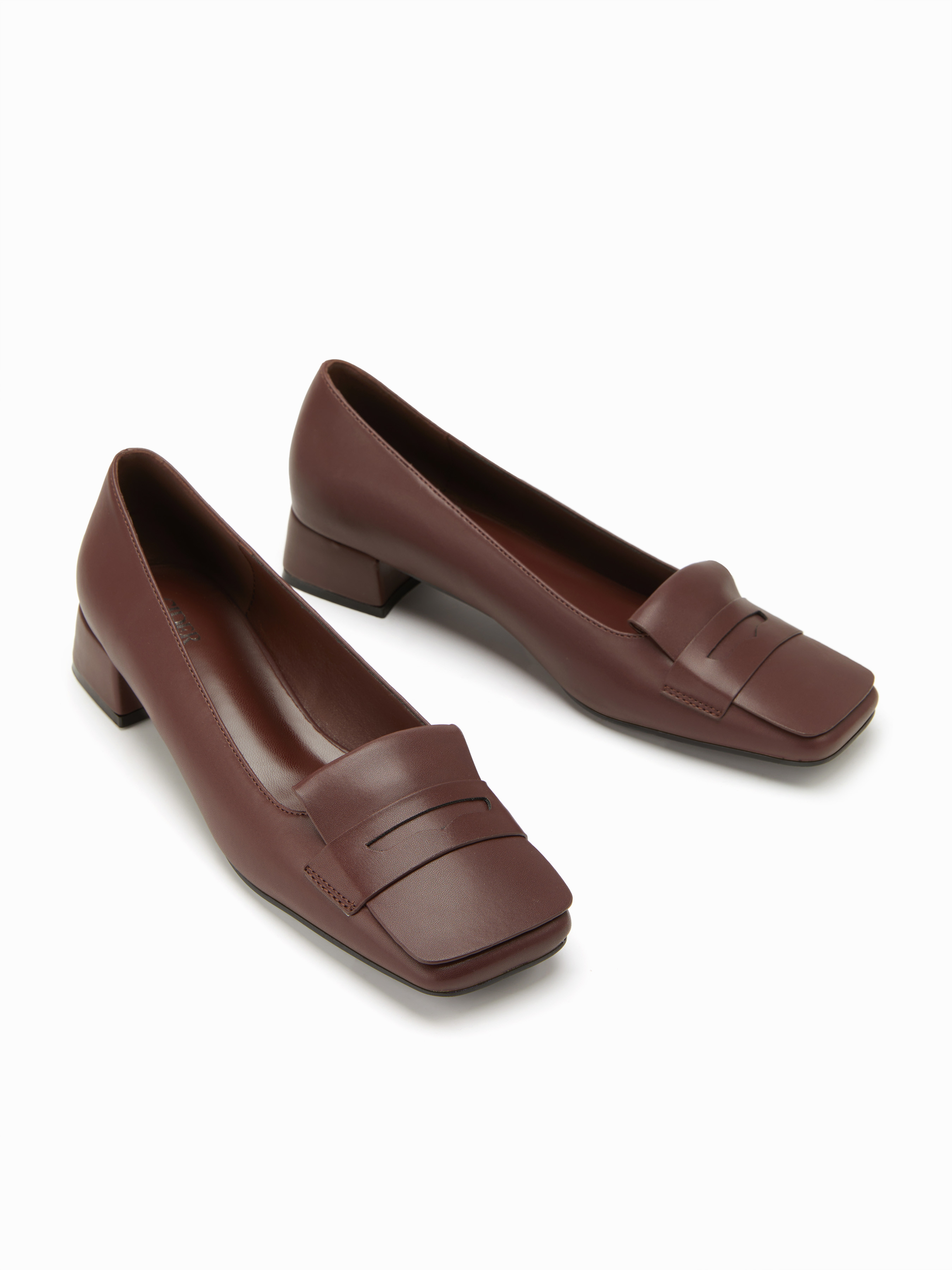 SQUARE TOE CHUNKY HEELS | Cider