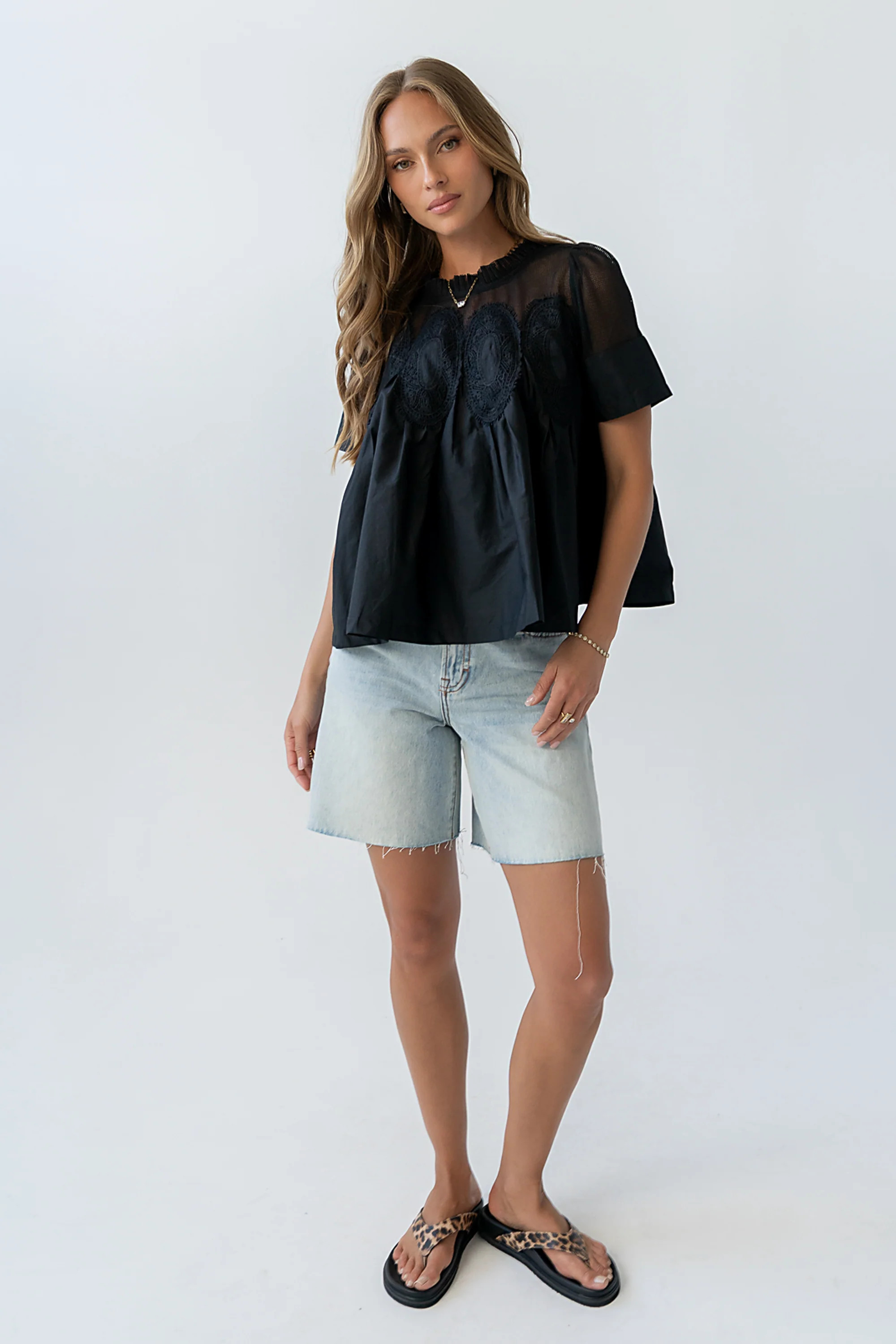 Estelle Mesh Top in Black | Böhme US
