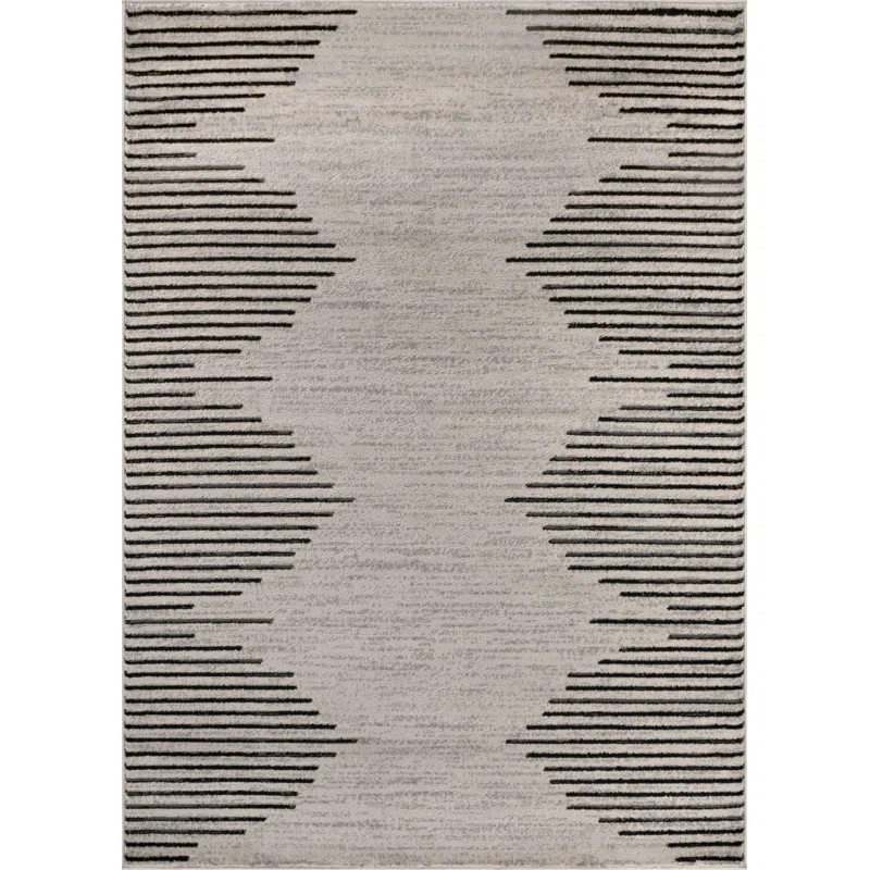 Damarcus Geometric Cream/Black/Gray Area Rug | Wayfair North America