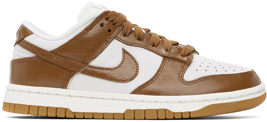 White & Brown Dunk Low Sneakers | SSENSE