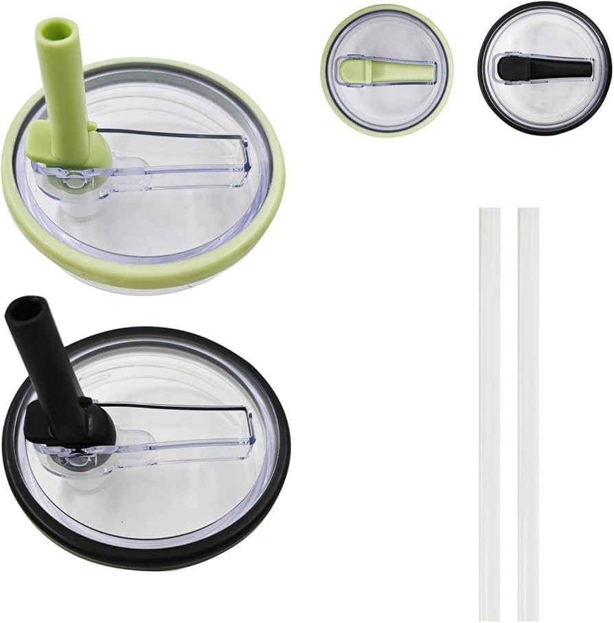 2 PCS 40 oz Replaceble Tumbler Flip Straw Lid for Stanley Quencher, Straw Lid Replacement Fit for... | Amazon (US)