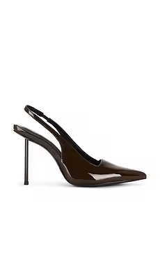 FEMME LA G63 Slingback Pump in Chocolate Patent from Revolve.com | Revolve Clothing (Global)