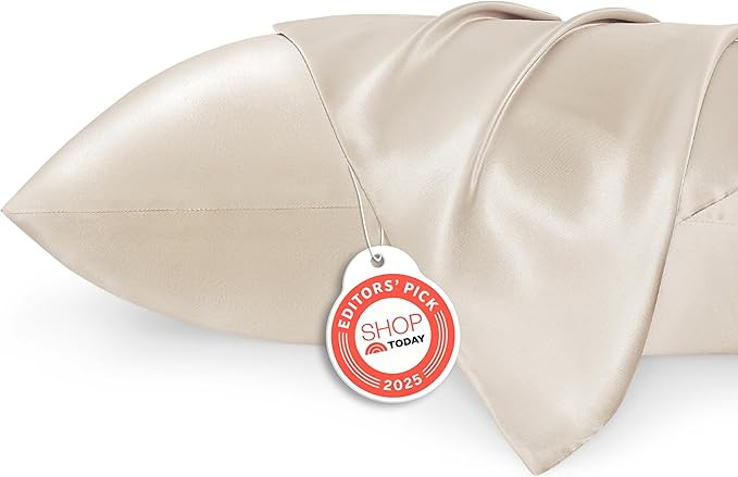Bedsure Satin Pillowcases, Similar to Silk Pillow Cases Queen Size Set of 2, Cooling Pillow Case ... | Amazon (US)