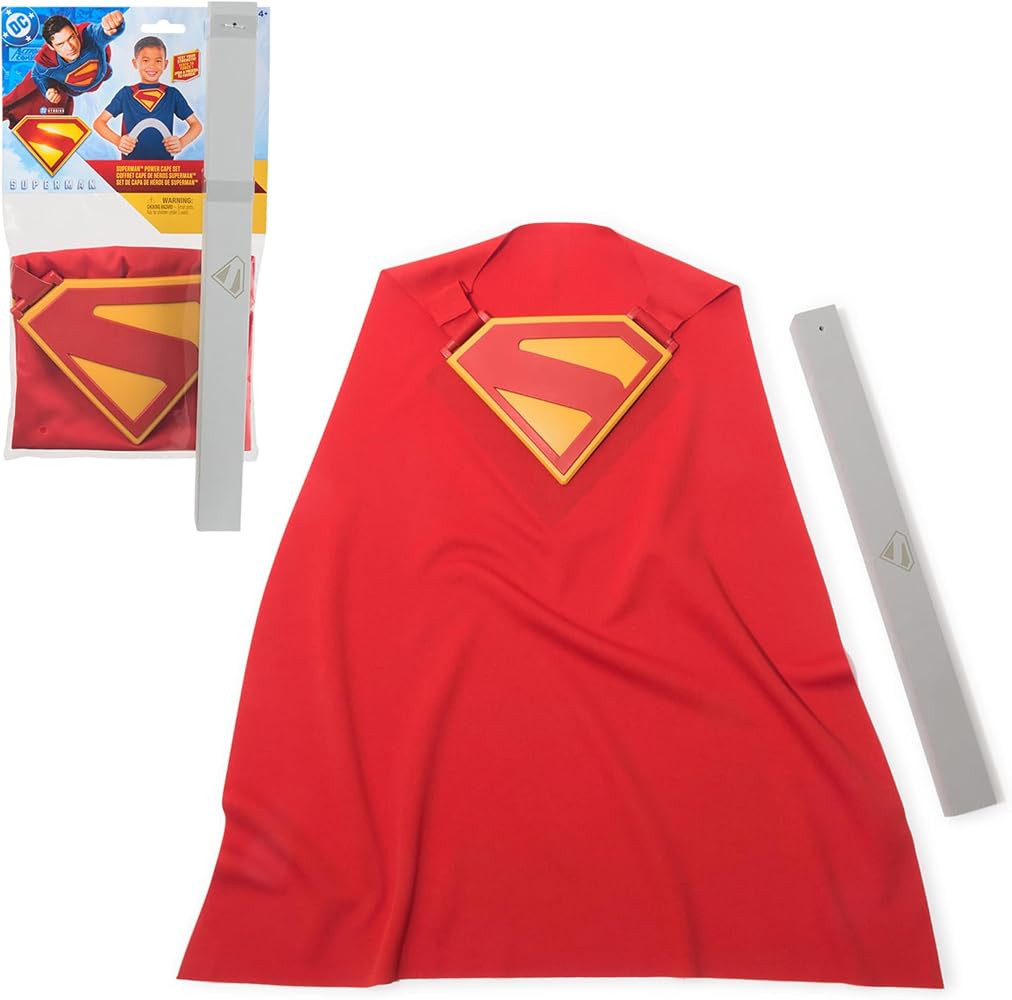DC Comics, SUPERMAN Power Cape Set, Super Heroes Halloween Costume for Kids with Iconic Chest Pla... | Amazon (US)