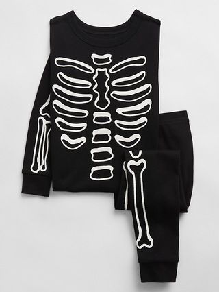 babyGap 100% Organic Cotton Skeleton Graphic PJ Set | Gap Factory