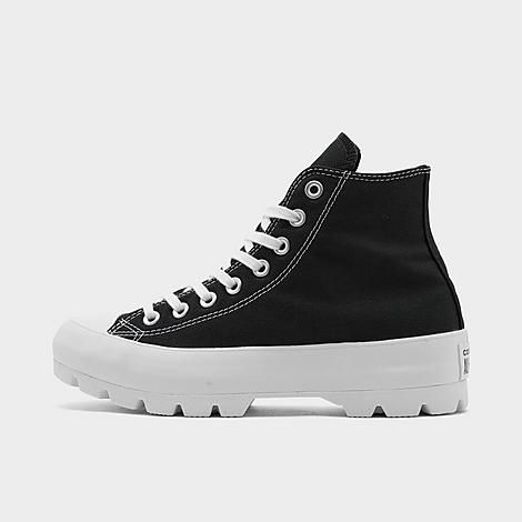 Converse Women's Chuck Taylor All Star High Top Lugged Casual Shoes in Black/Black Size 8.5 Canvas | Finish Line (US)