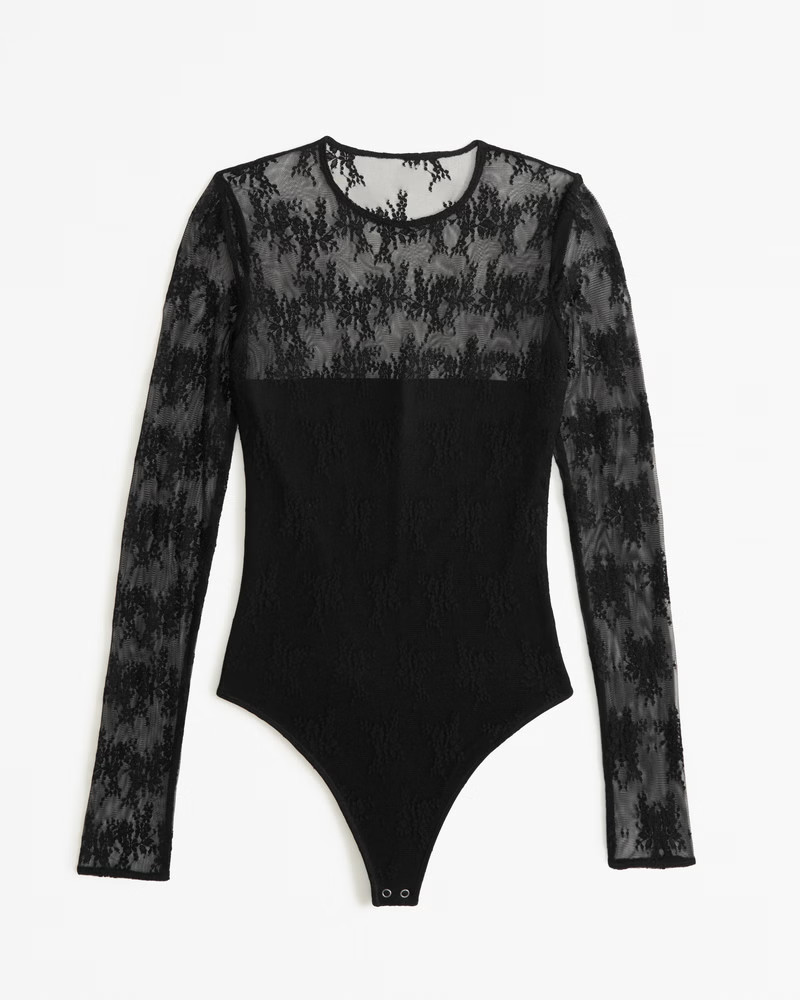 Long-Sleeve Lace Bodysuit | Abercrombie & Fitch (US)